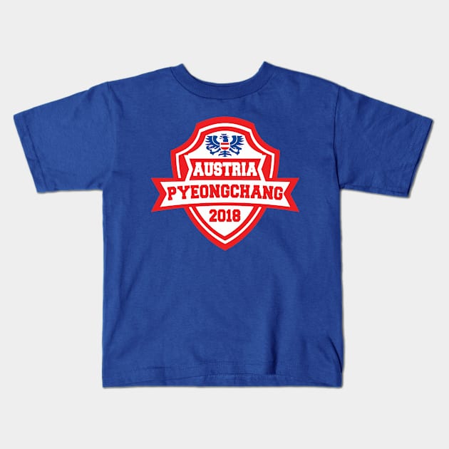 Team Austria Pyeongchang 2018 Kids T-Shirt by OffesniveLine